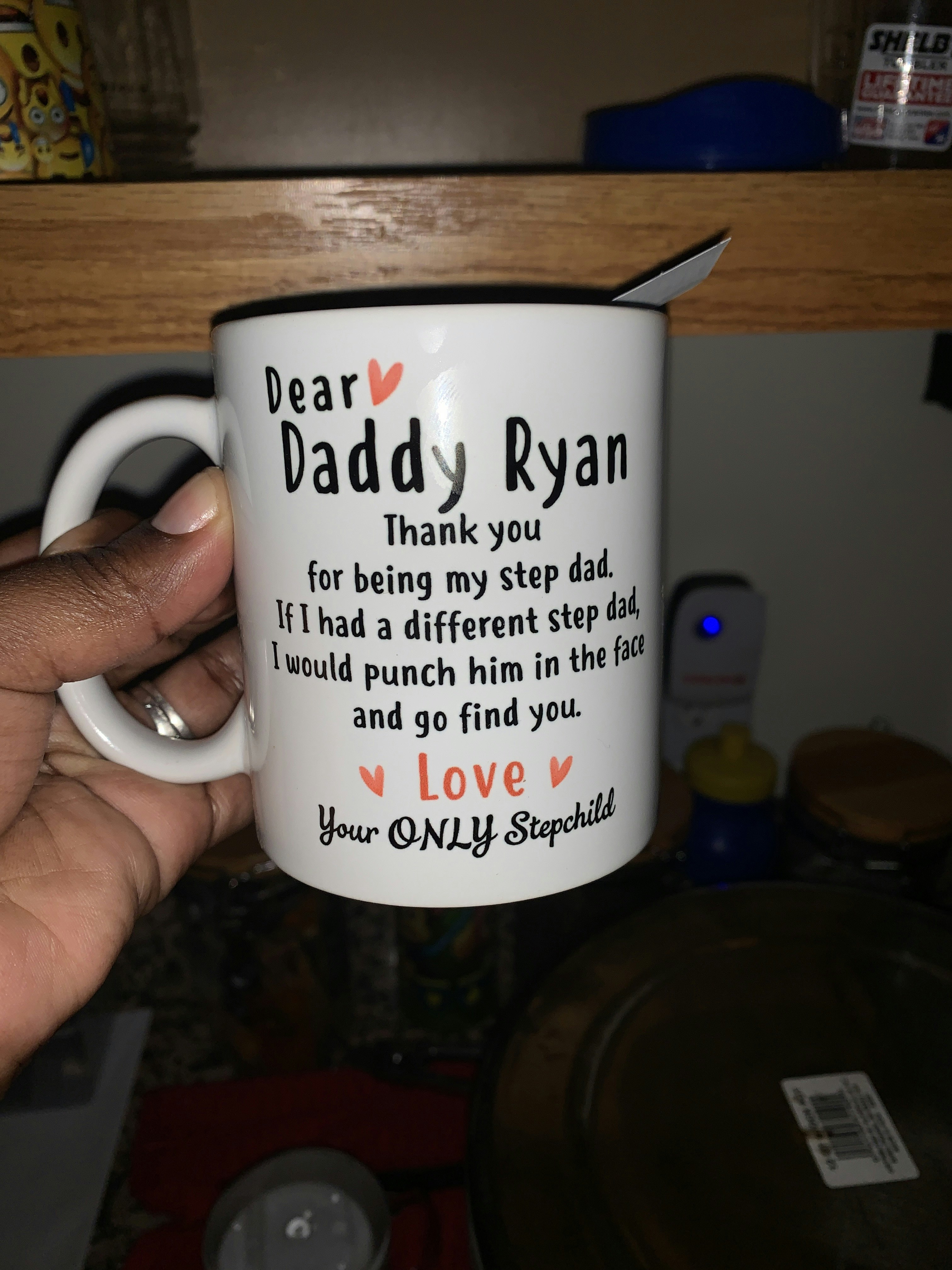 Fathers Day Gift... Details about   Dear Bonus Dad Personalized Mug Being My Father In Law Mug